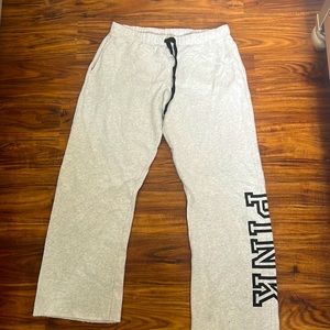 PINK gray sweatpants